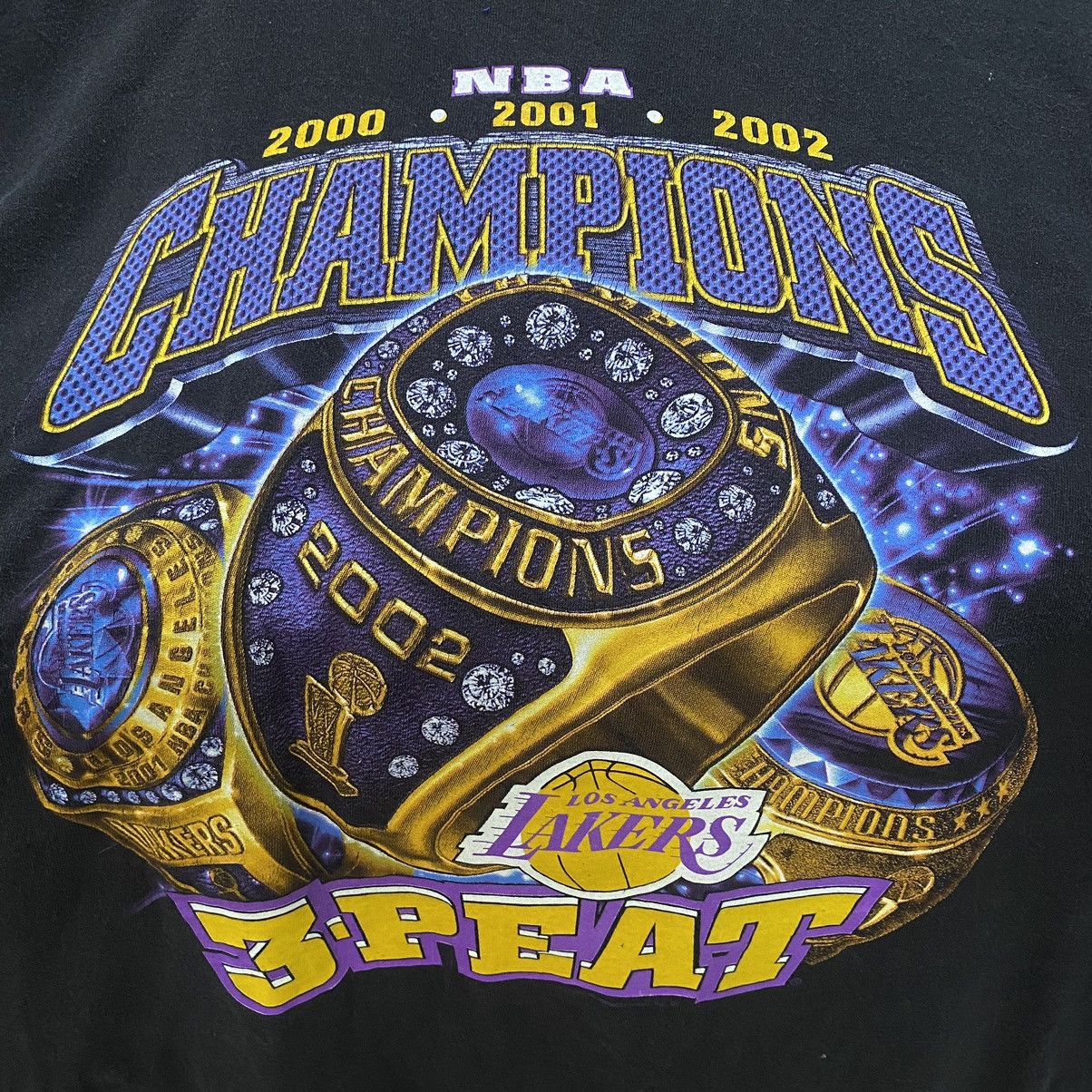 NBA × Vintage Vintage 2002 Los Angeles Lakers 3 Peat NBA Champions Size US XXL / EU 58 / 5 - 4 Thumbnail