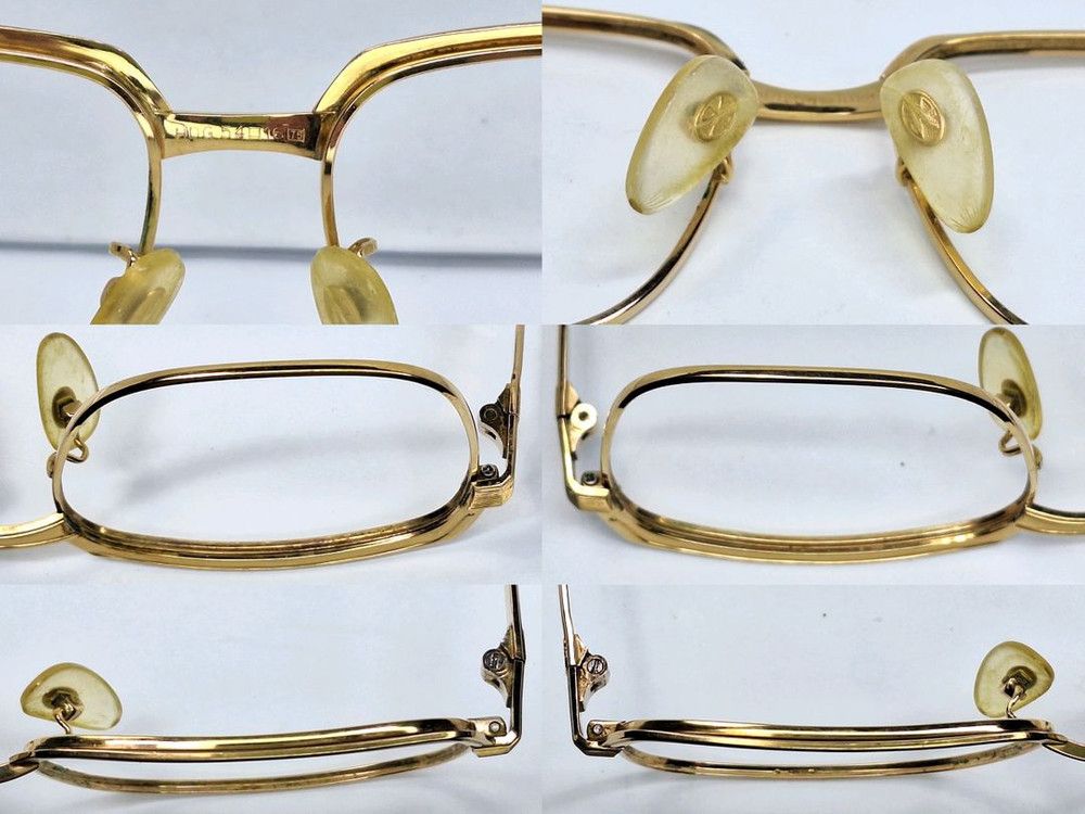 Vintage HOYA G 09119 HDG 18K Gold Plated Luxury Square Frame 54mm Size ONE SIZE - 8 Thumbnail