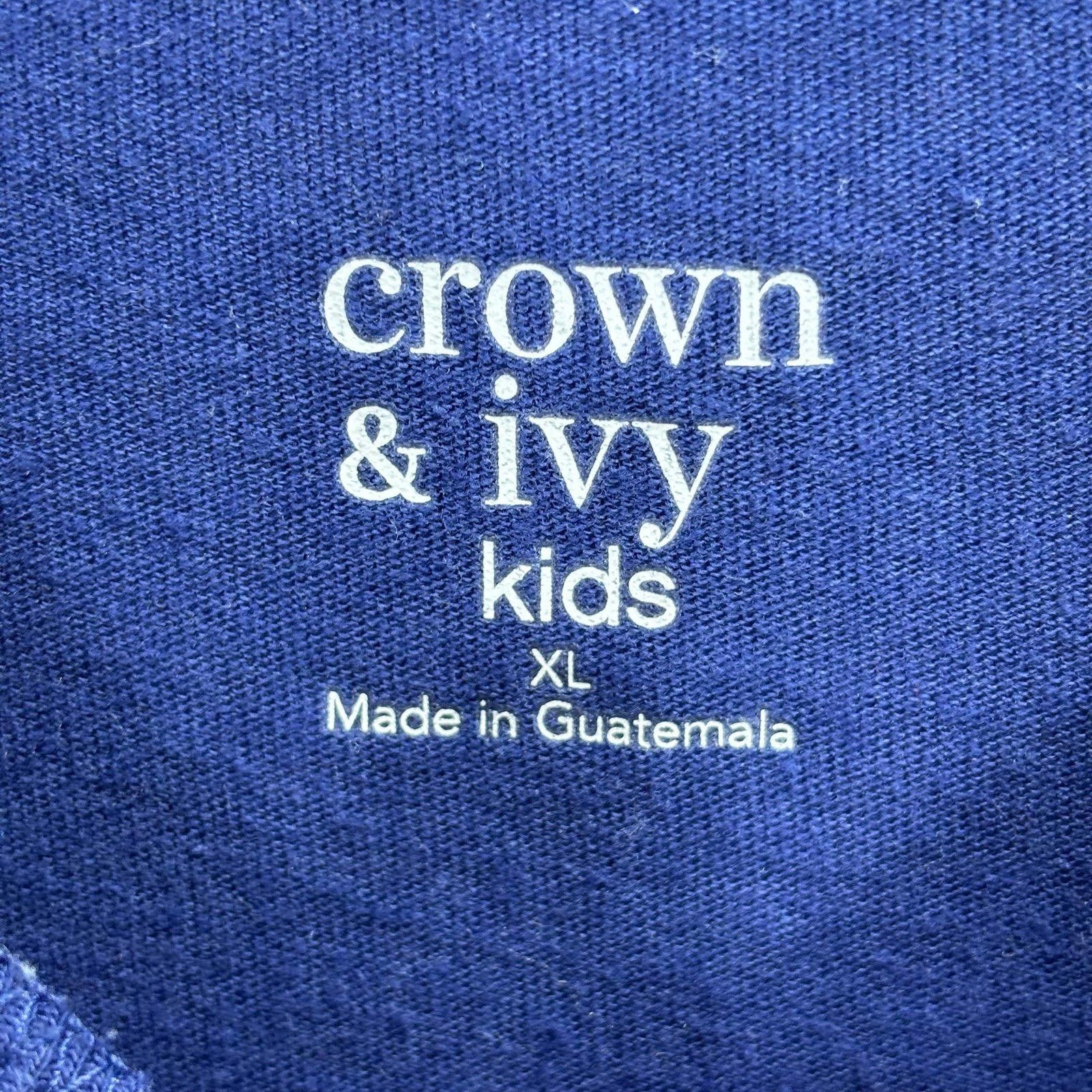 Other Crown & Ivy Kids XL Blue Long Sleeve Shirt w/ Holiday Print Size US XL / EU 56 / 4 - 3 Thumbnail