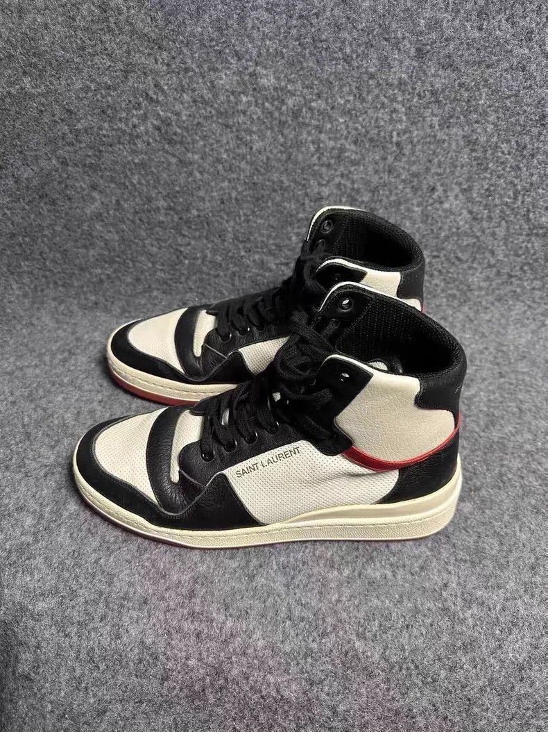 Saint Laurent Paris Saint Laurent Paris Oxidized Black and White Red Casual Sh Size US 6 / EU 39 - 1 Thumbnail