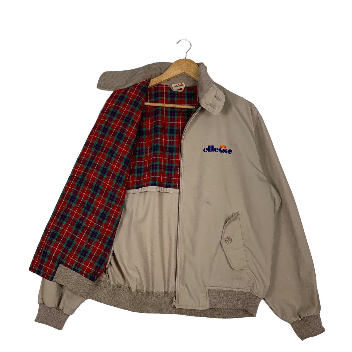 Ellesse ELLESSE Red Tartan Lined Turtleneck Jacket #1163-C53 Size US L / EU 52-54 / 3 - 9 Thumbnail