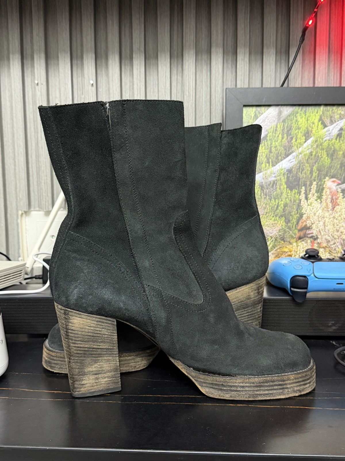 Rick Owens 🦂😮‍💨Ss05 SCORPIO suede heel Boots Size US 9 / EU 42 - 19 Thumbnail