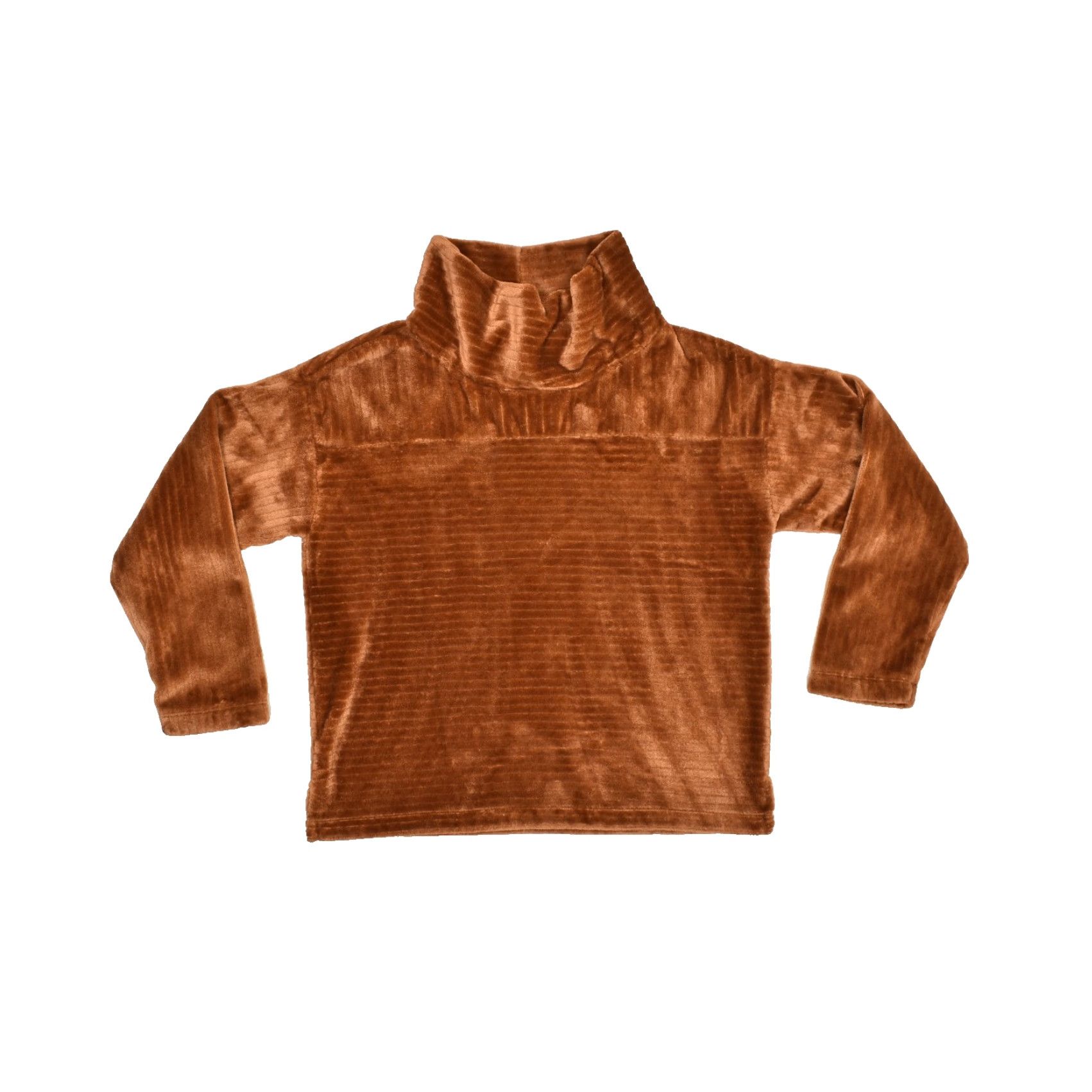 Loft LOFT Brown Velour Ribbed Cowl Neck Pullover Top Sweater M Medium Women Size M / US 6-8 / IT 42-44 - 2 Thumbnail