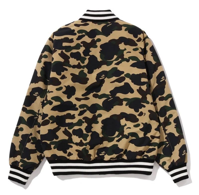 Bape Bape Camo Varsity Jacket Size ONE SIZE - 3 Thumbnail