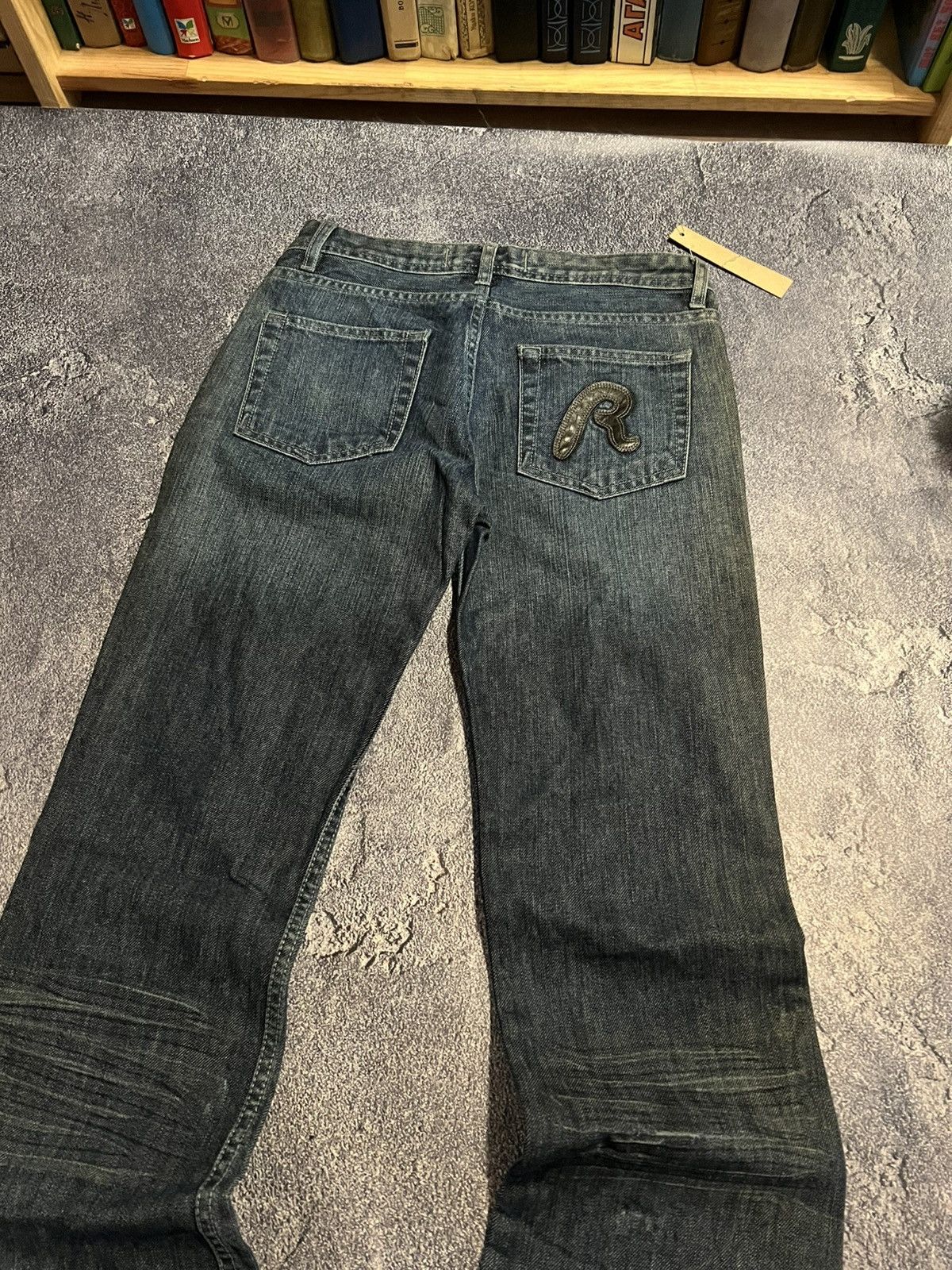 Vintage SWAG Archive New Flared Jeans / Y2K Aesthetic Collection 90s Size US 32 / EU 48 - 4 Thumbnail