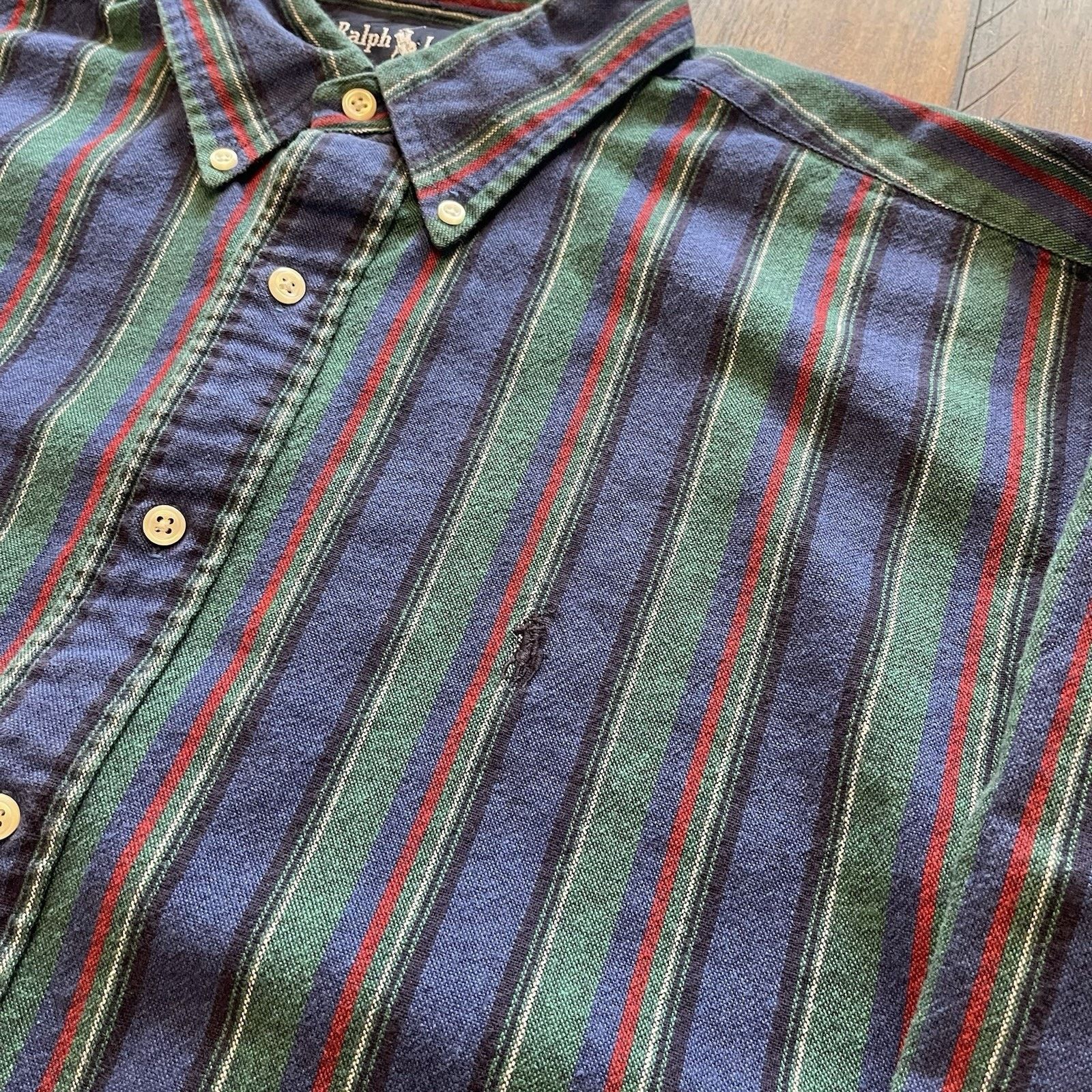 Ralph Lauren Vtg Ralph Lauren Shirt L Striped Long-Sleeve Button Up EUC Size US L / EU 52-54 / 3 - 3 Thumbnail