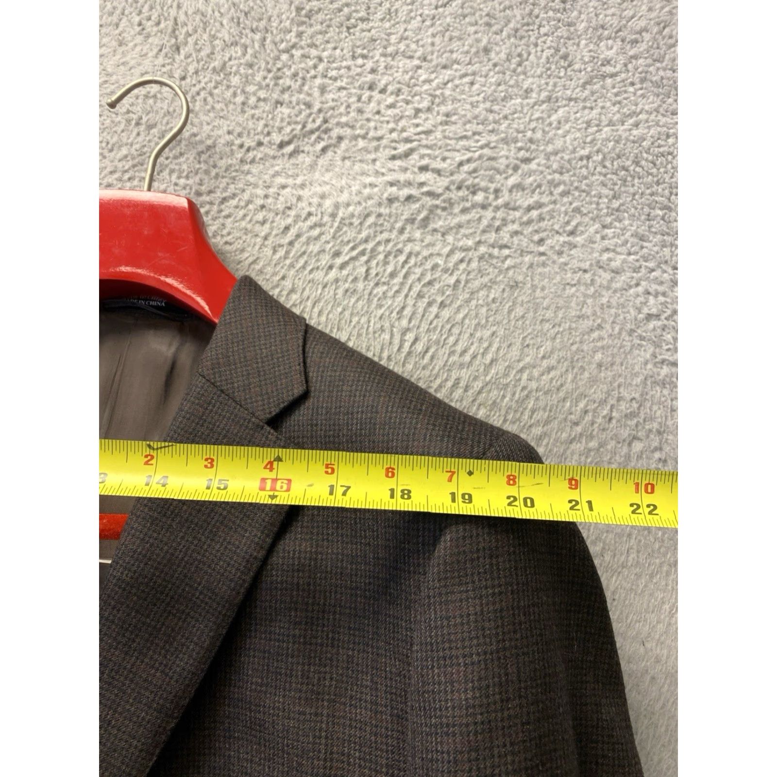 Ralph Lauren RALPH LAUREN 44 Blazer Jacket Wool Houndstooth Glen Plaid Slim Fit Brown Mens Size 44R - 5 Thumbnail