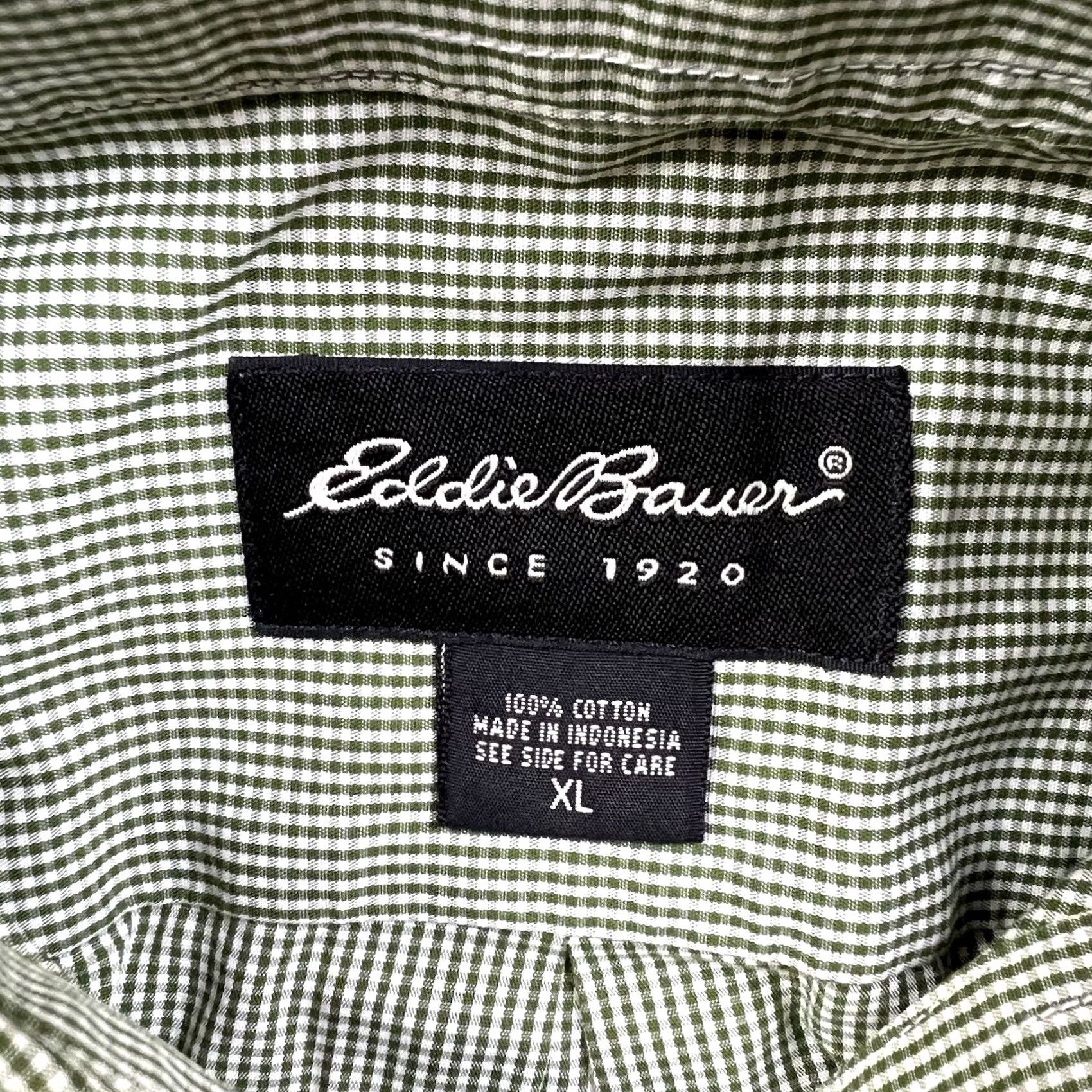 Eddie Bauer Eddie Bauer Button-Up Shirt Green XL Long Sleeve Front Pocket 100% Cotton Mens Size US XL / EU 56 / 4 - 2 Thumbnail