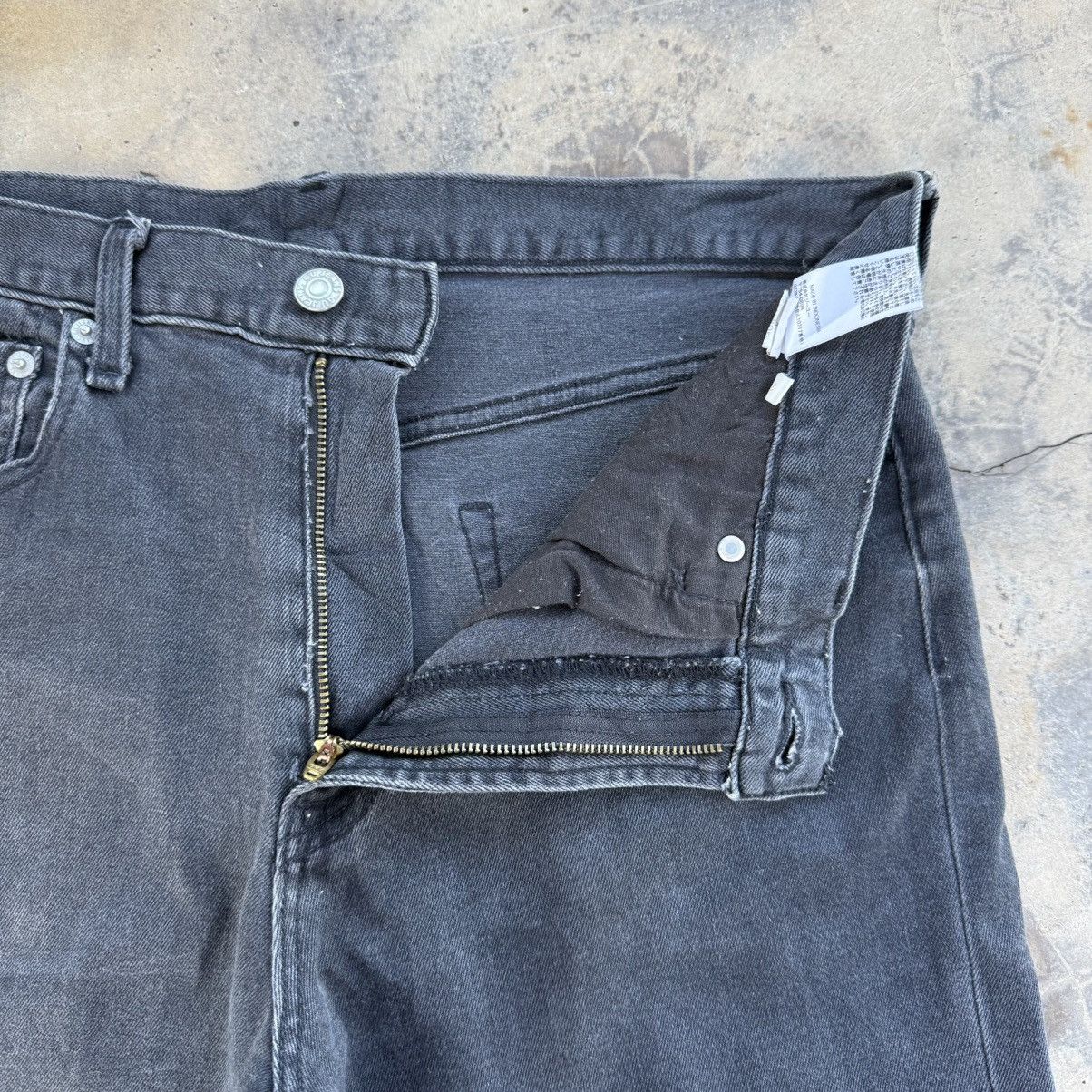 VINTAGE JAPANESE SKINNY FADED BLACK JEAN DENIM PANTS