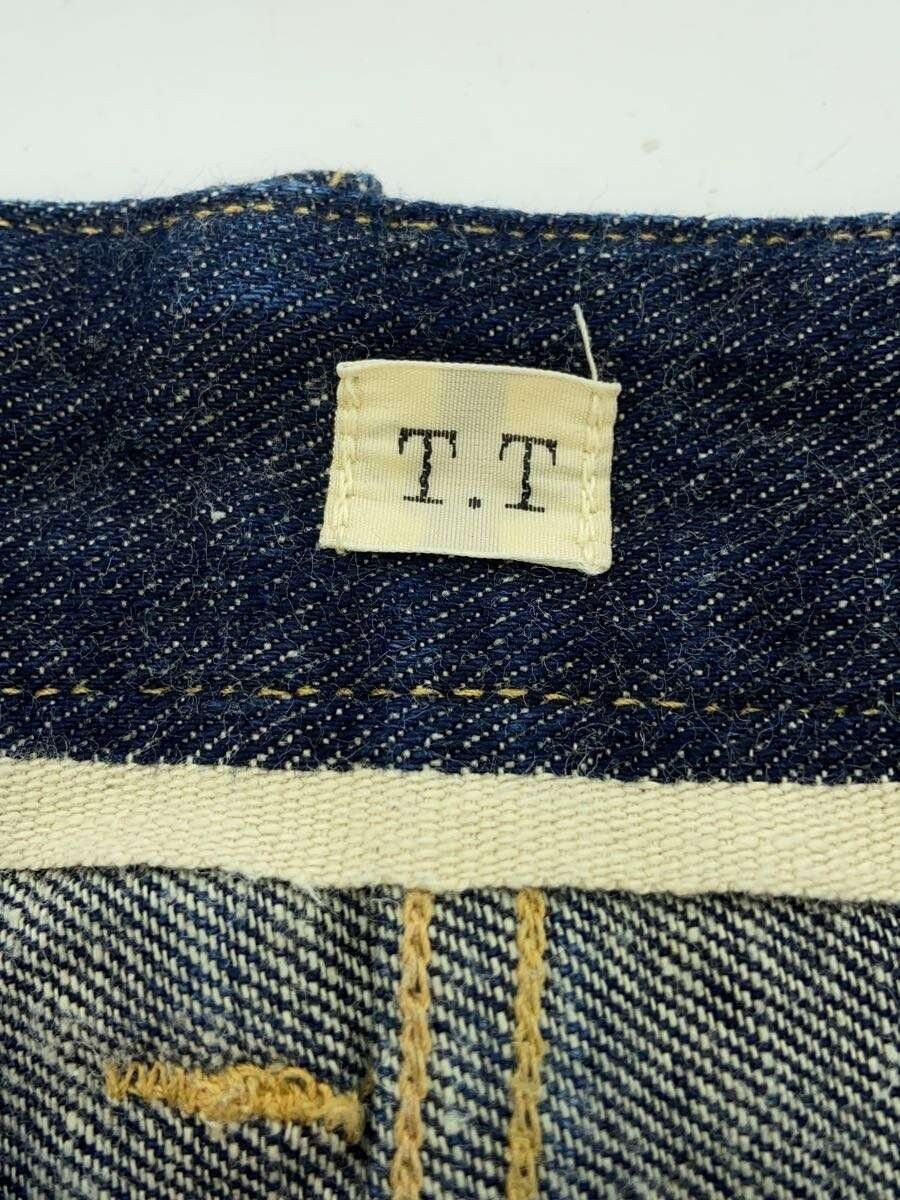 Taiga Takahashi Cotton Denim Trousers C. 1920s Damaged Indigo Size US 32 / EU 48 - 4 Thumbnail
