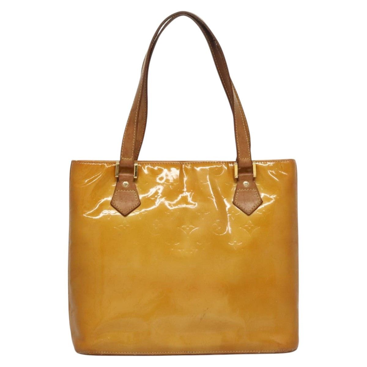 Louis Vuitton LOUIS VUITTON Monogram Vernis Houston Hand Bag Jaune M91121 Size ONE SIZE - 3 Thumbnail