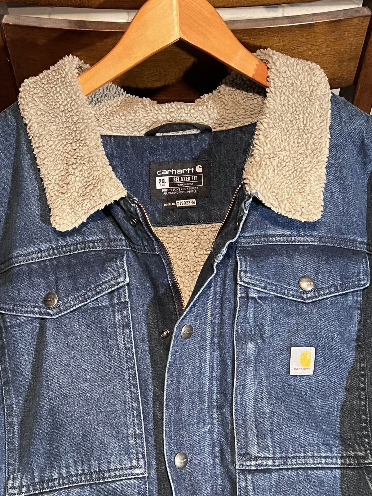 Carhartt Carhartt Sherpa Lined Denim Jacket Size US XXL / EU 58 / 5 - 2 Thumbnail