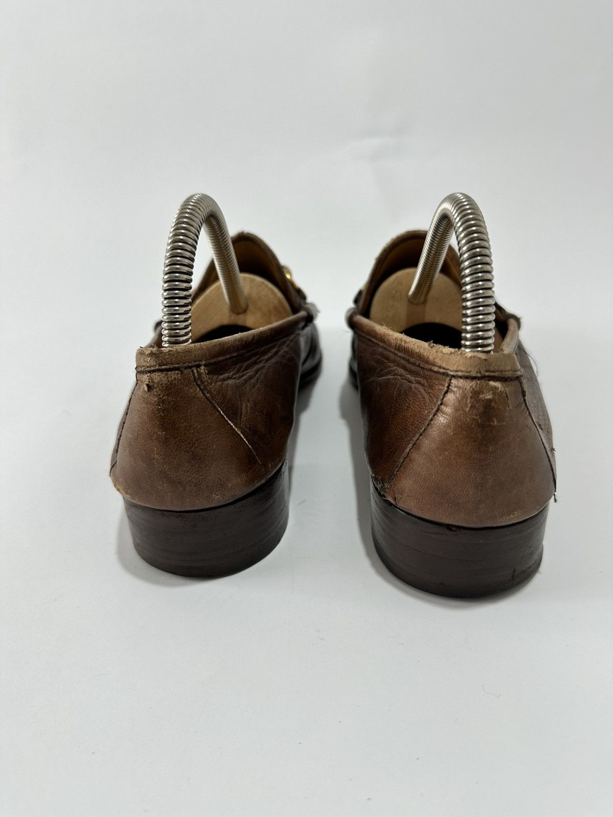 Gucci × Vintage Gucci Brown Leather Horsebit Loafers Size 42 Size US 9 / EU 42 - 4 Thumbnail