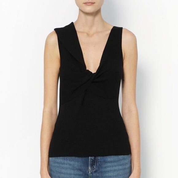 Alexander McQueen Alexander McQueen Knotted Knit Cashmere Silk V Neck Sleevele Size S / US 4 / IT 40 - 1 Thumbnail