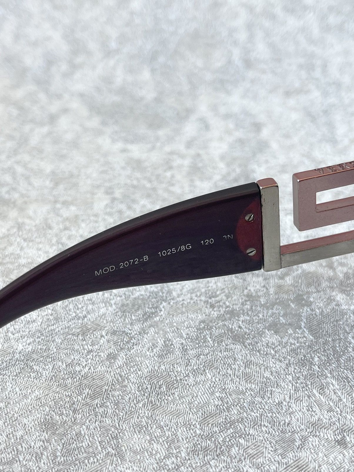 Versace VTG Versace 2072-B Rhinestone Greek Key Shield Sunglasses Size ONE SIZE - 7 Thumbnail
