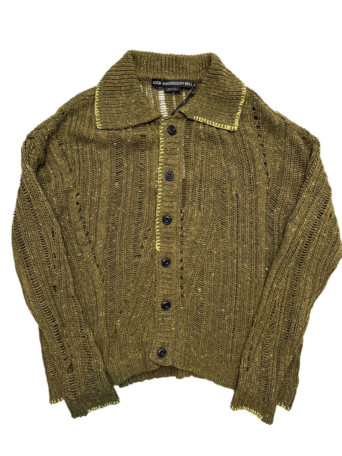 Andersson Bell Nep Asymmetric Knit Wool Cardigan Size US S / EU 44-46 / 1 - 1 Thumbnail