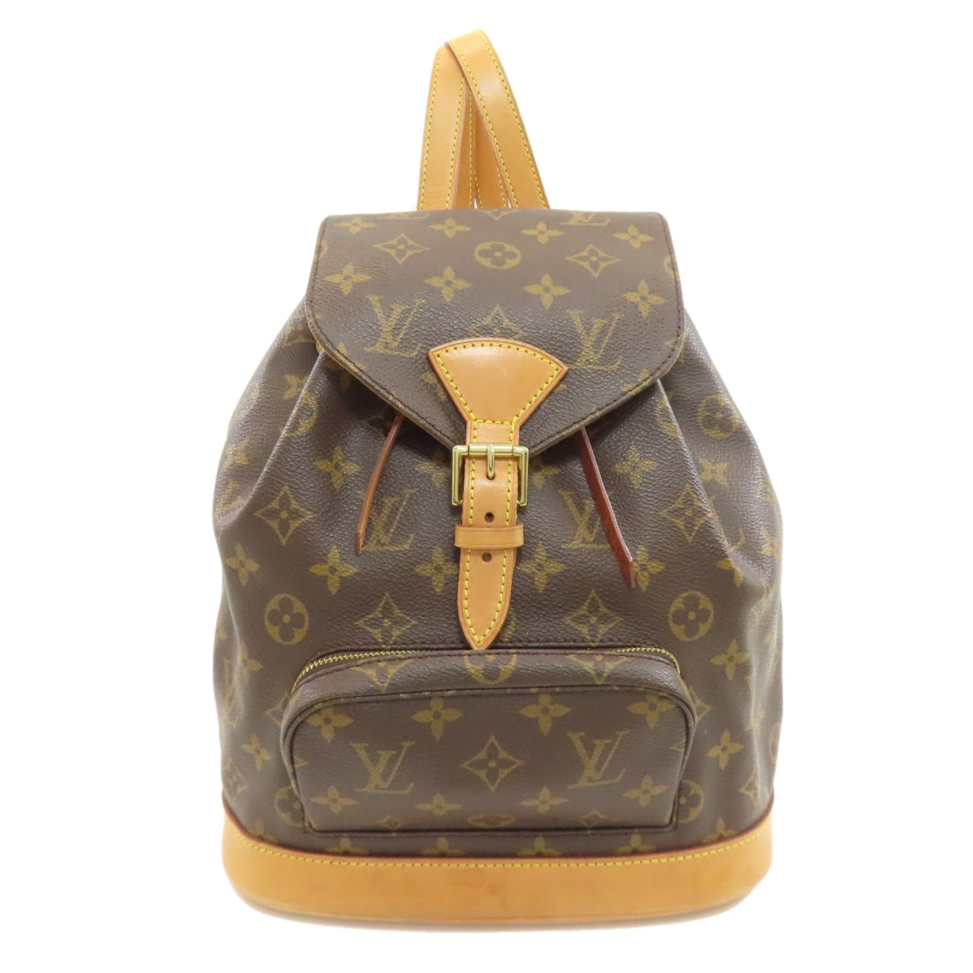 Louis Vuitton M51136 Montsouris Medium Backpack/Daypack in Monogram Canvas Women's
