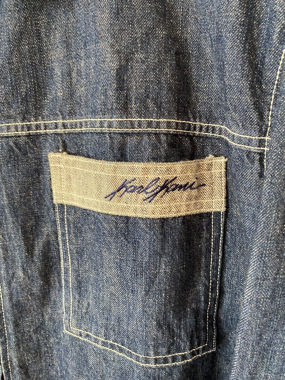 Karl Kani × Vintage Karl Kani Vintage Denim Jacket Rare Hype 90s Rap 2pac Size US XL / EU 56 / 4 - 3 Thumbnail