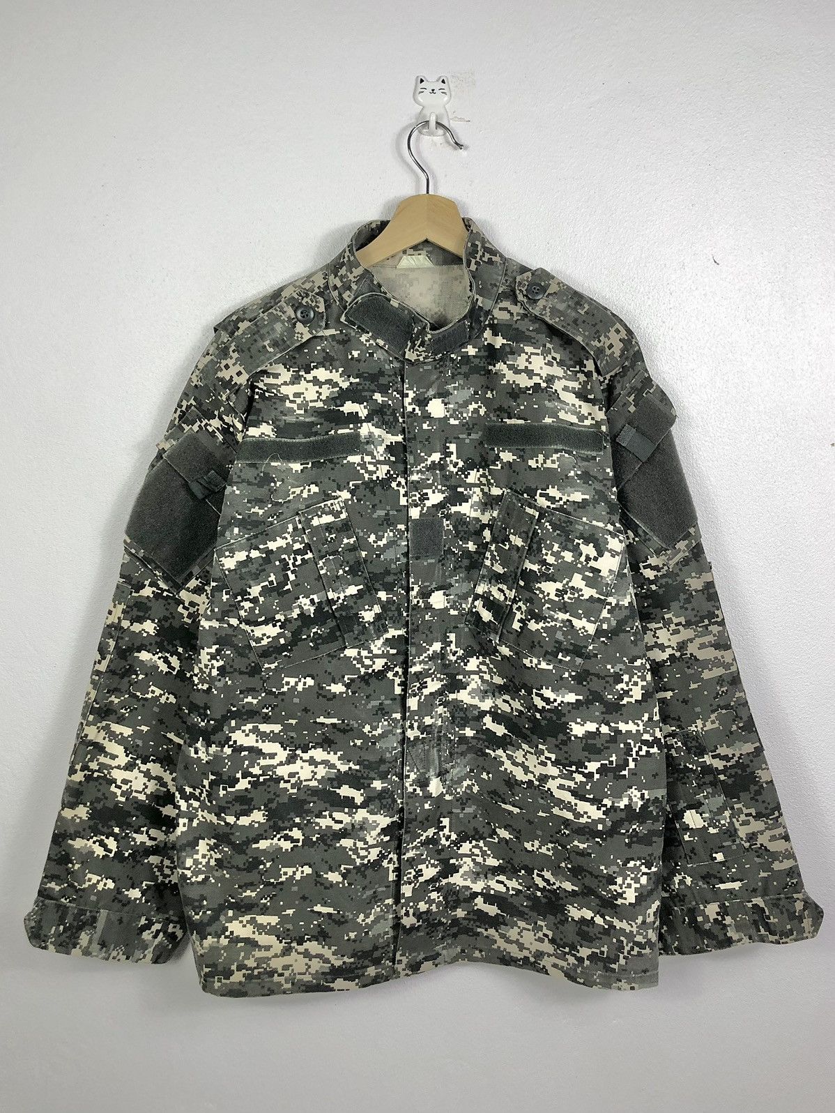 Vintage Frock Army Combat Uniform Multipockets Camo Jacket