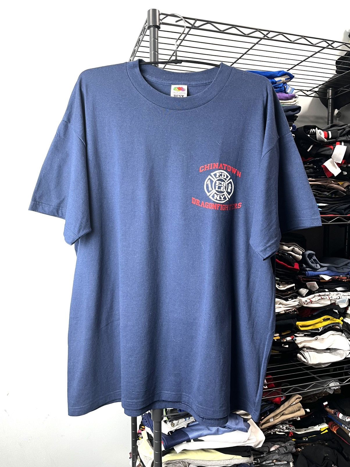 Vintage Vintage FDNY Chinatown Fire Department Graphic Tee Size US XL / EU 56 / 4 - 2 Thumbnail