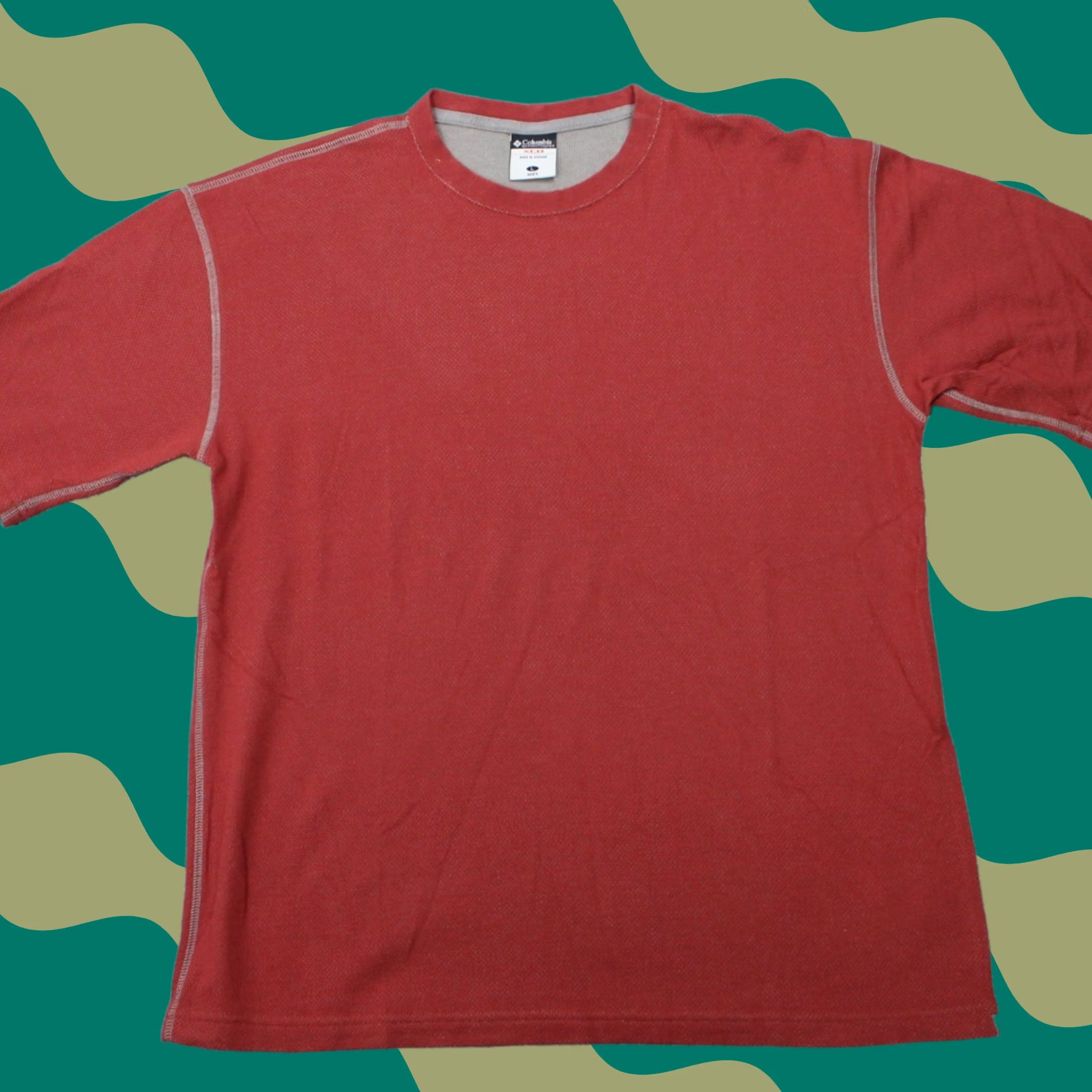 Vintage Columbia XCO Shirt Mens Large Red Cotton Short Sleeve Crewneck Pullover Size US L / EU 52-54 / 3 - 1 Thumbnail