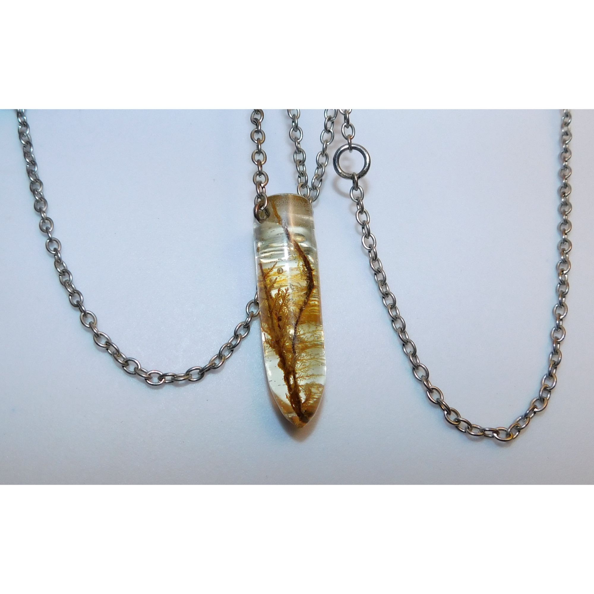 Handmade Handmade Fairycore Mossy Vine Resin Necklace Size ONE SIZE - 3 Thumbnail