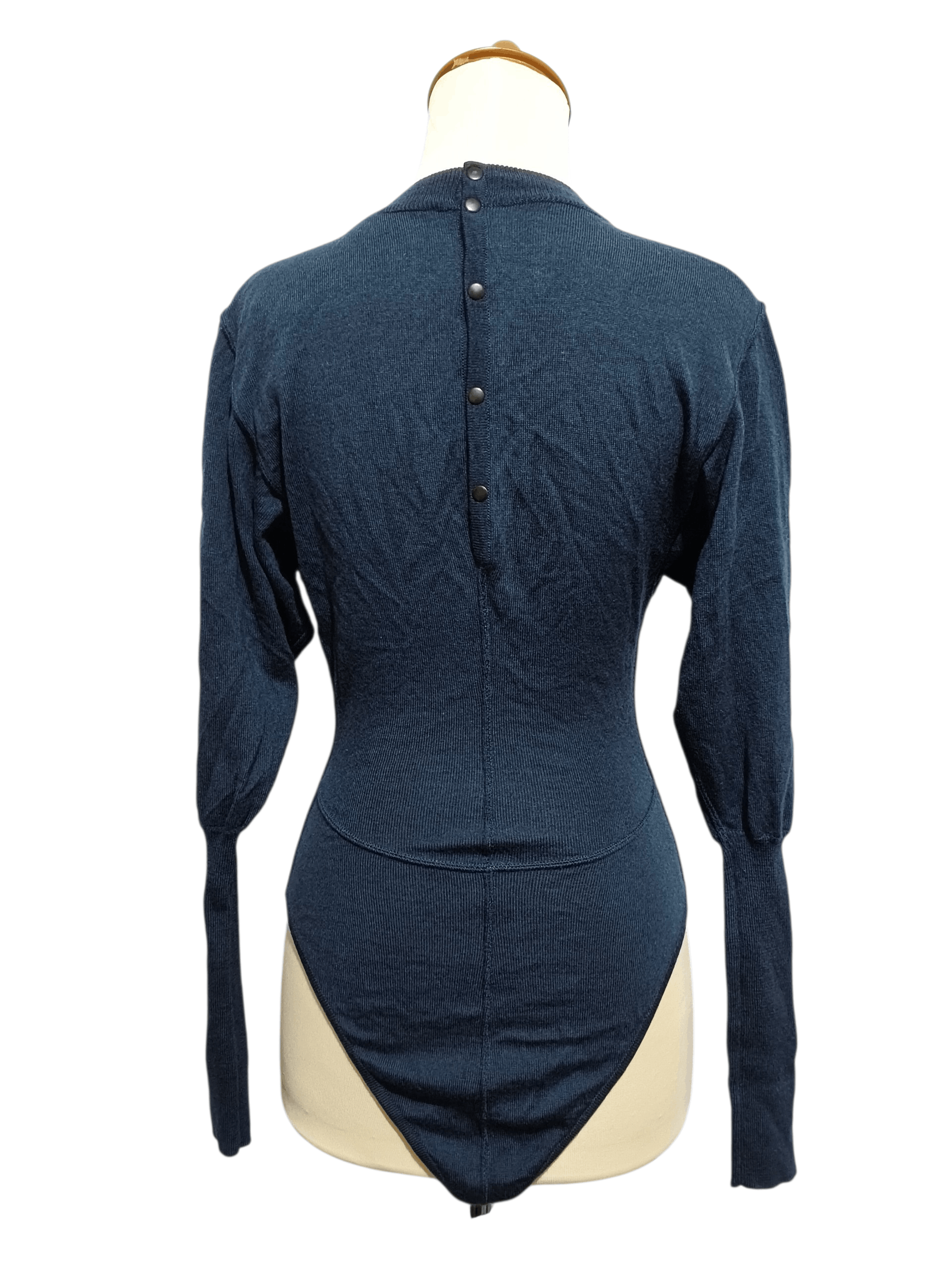 Alaia 🔥Alaia Navy Puff Sleeved wool bodysuit🔥 Size S / US 4 / IT 40 - 5 Thumbnail