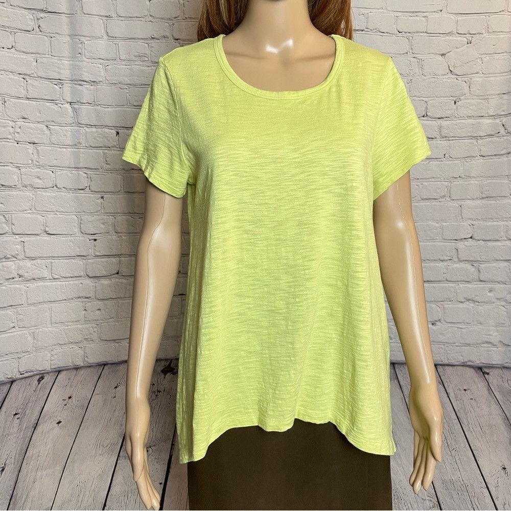Chicos New Chico's The Ultimate Hi-Low Yellow Tee Size 1 US M Size M / US 6-8 / IT 42-44 - 2 Thumbnail