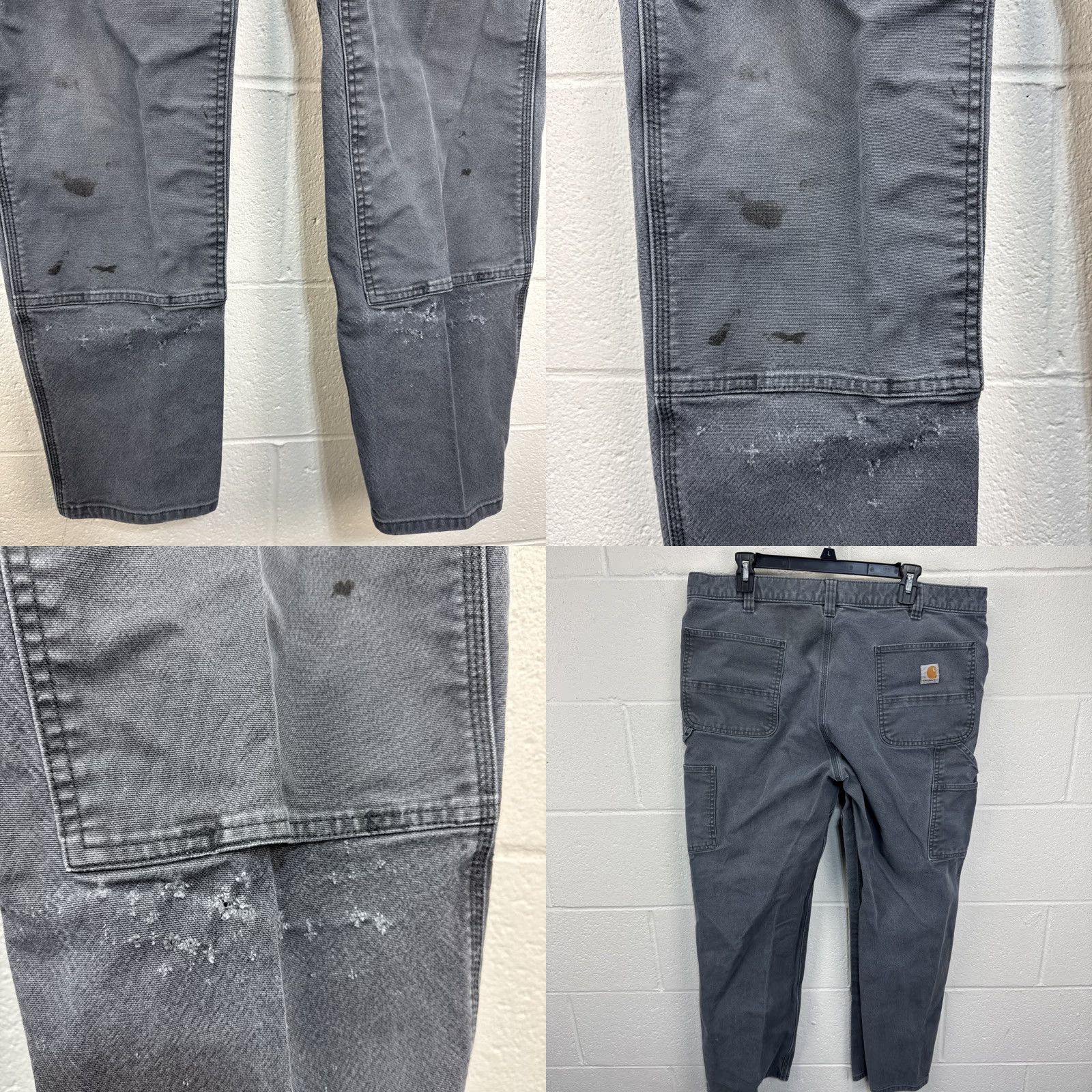Carhartt Carhartt Carpenter Pants Mens 40x32 Gray 5-Pocket Relaxed Fit Double Knee Workwear Casual 103334 029 Size US 40 / EU 56 - 8 Thumbnail