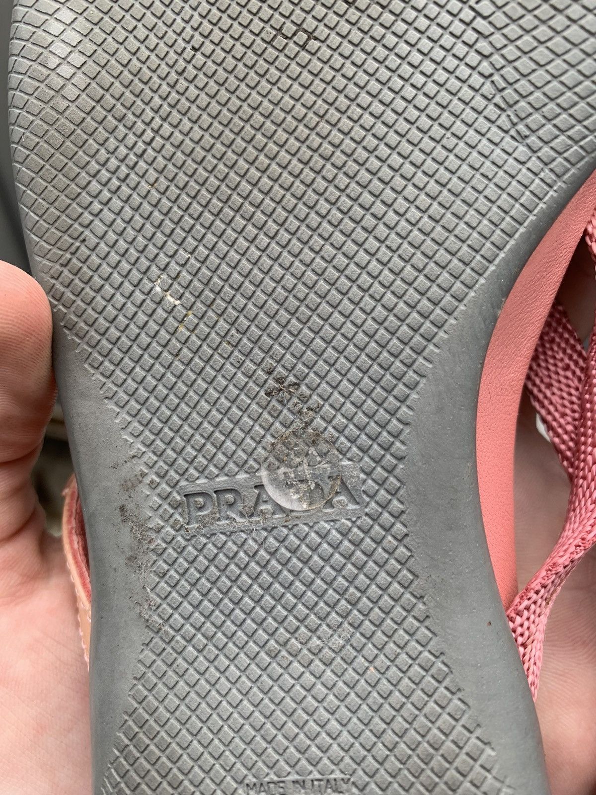 Designer × Prada Pink Prada Flip Flops Y2K 2000s Sport Thong Sandals Slip-on Size US 7.5 / IT 37.5 - 15 Thumbnail