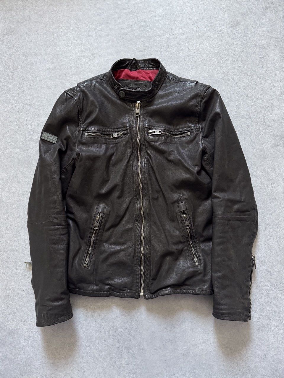 Superdry Superdry Dark Brown Leather Jacket size S Size US S / EU 44-46 / 1 - 1 Thumbnail