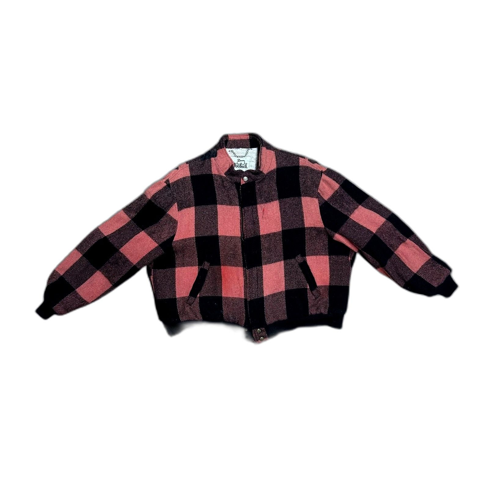 Woolrich Woolen Mills Vintage Woolrich Mens Large Red Black Wool Buffalo Plaid Hun Size US L / EU 52-54 / 3 - 1 Thumbnail