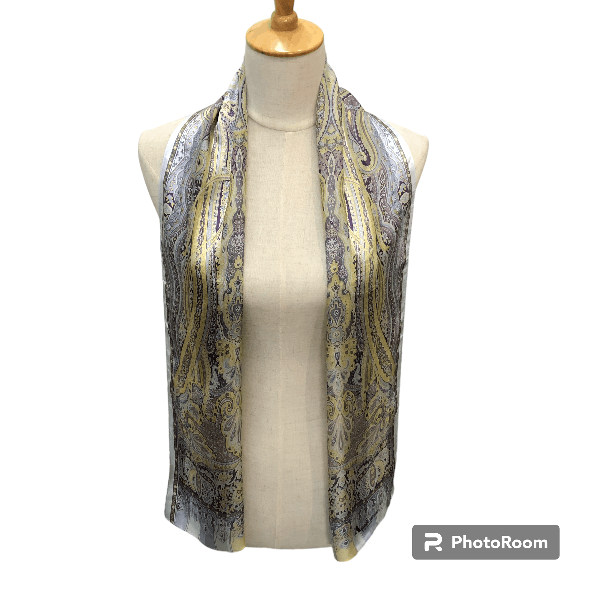 Aquascutum Aquascutum Paisley Silk Stole Silk Scarf M1391 Size ONE SIZE - 1 Thumbnail