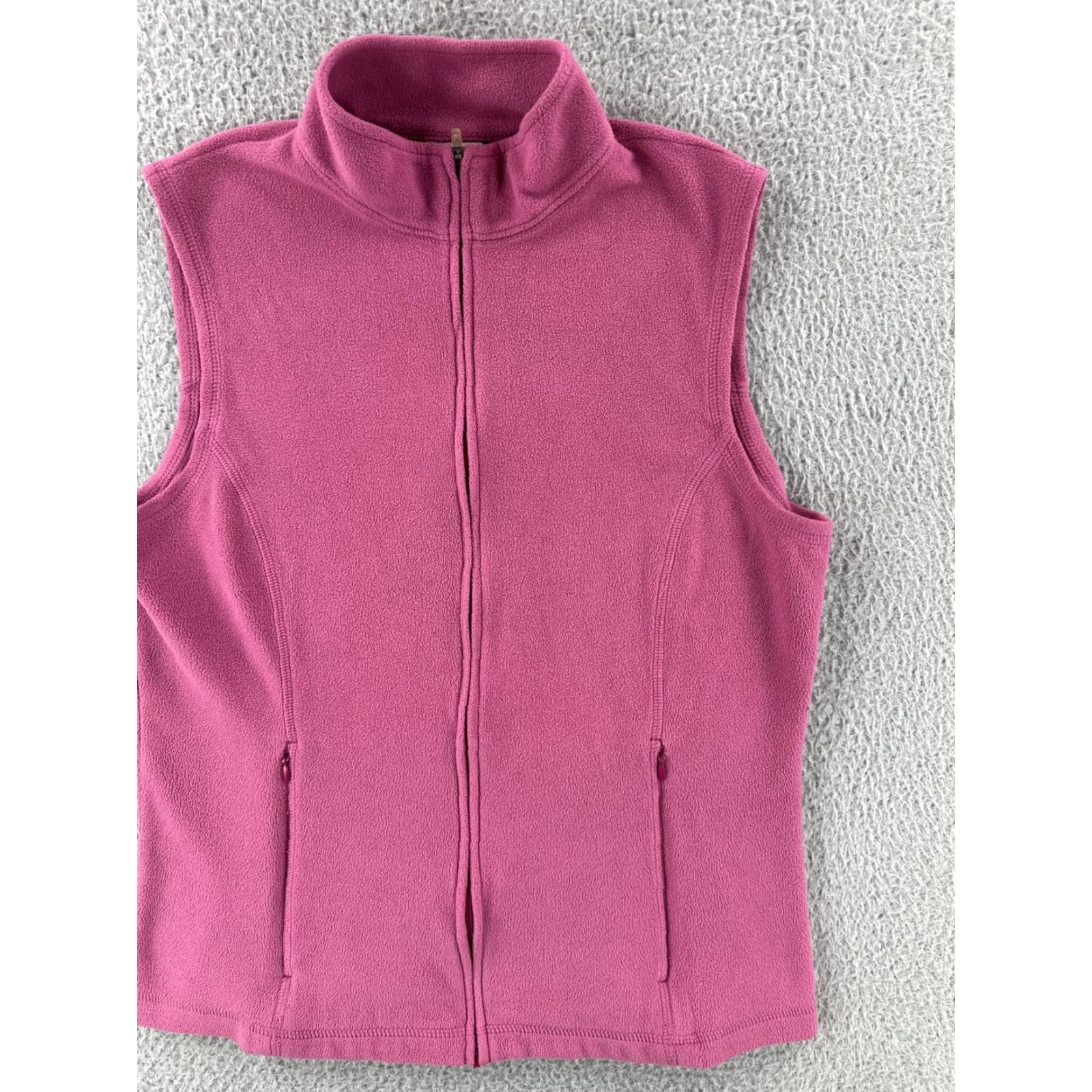 Vintage L.L. Bean Women’s Small Reg Pink Full Zip Fleece Vest Shirt Size S / US 4 / IT 40 - 2 Thumbnail