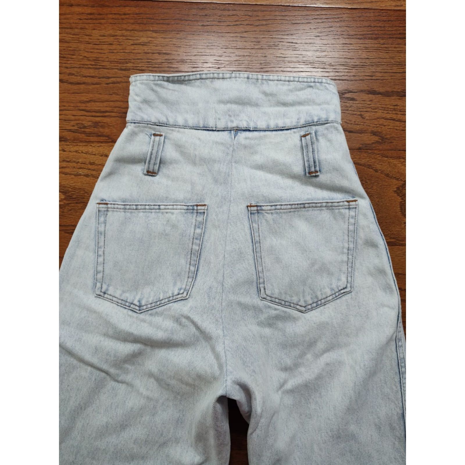 Vintage VINTAGE Buzios No Problem Jeans Women 26 Denim High Rise Light Wash 80s 90s Paperbag Theme Boys/Girls? Size 26" / US 2 / IT 38 - 7 Thumbnail