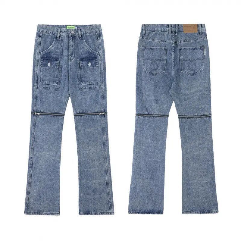 Japanese Brand Retro loose high street zipper jeans Size US 32 / EU 48 - 6 Thumbnail