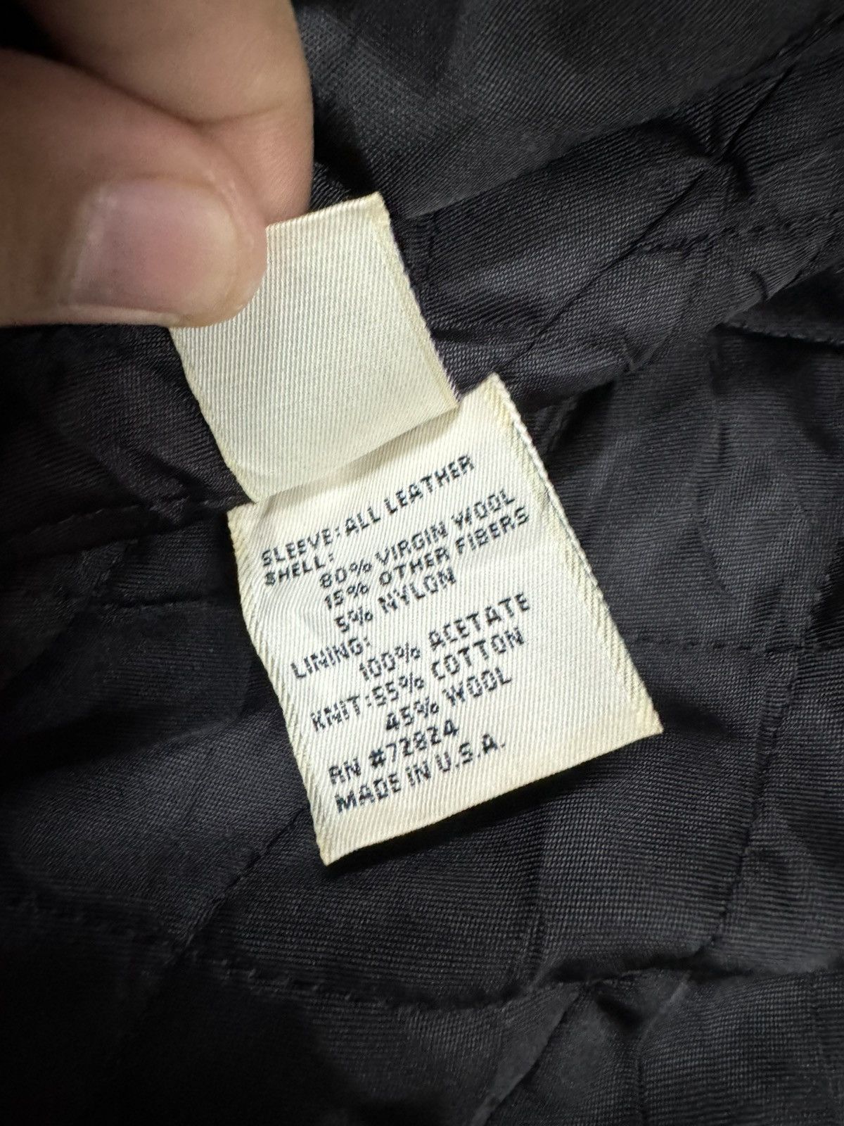 Vtg🔥80’s Golden Bear Wool Varsity Sleeve Leather Jacket