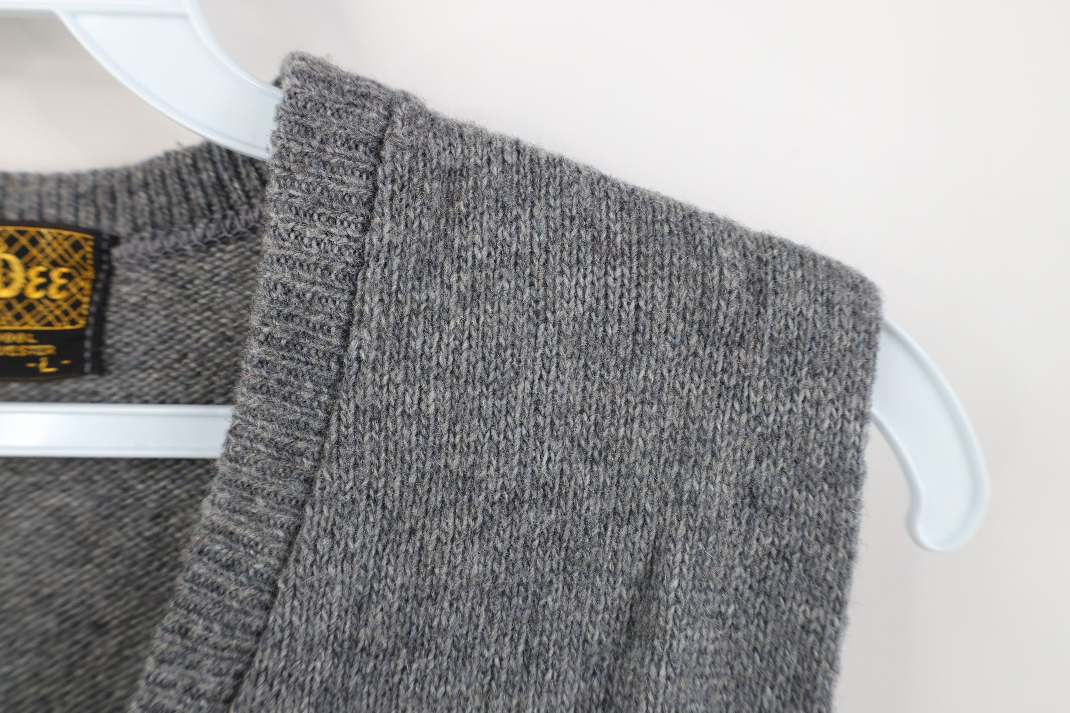 Vintage Vintage 70s Streetwear Lambswool Knit Sweater Vest Gray Size US L / EU 52-54 / 3 - 5 Thumbnail