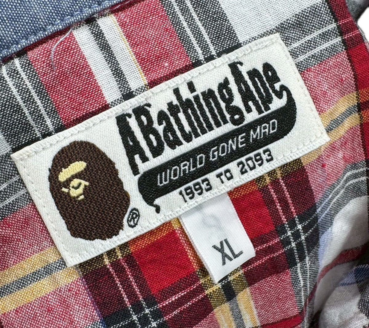 Bape BAPE check long shirts Size US XL / EU 56 / 4 - 3 Thumbnail