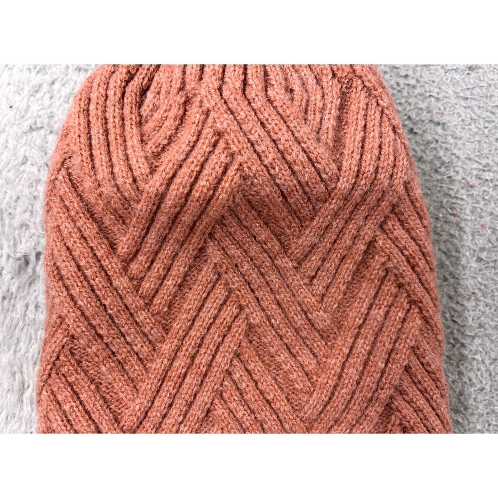 Olive Olive & Pique Beanie Womens One Size Pink Knit Acrylic Nylon Blend Geometric Ski Beanie Hat Size ONE SIZE - 2 Thumbnail