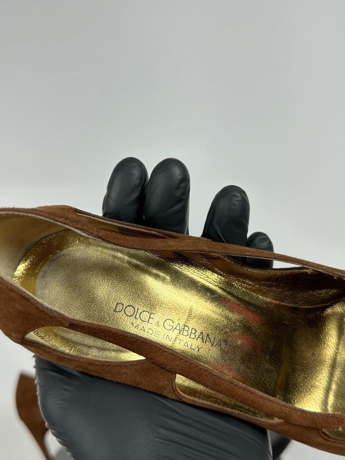 Dolce & Gabbana Vintage Dolce&Gabbana Suede Brown Heels Size US 7.5 / IT 37.5 - 22 Thumbnail