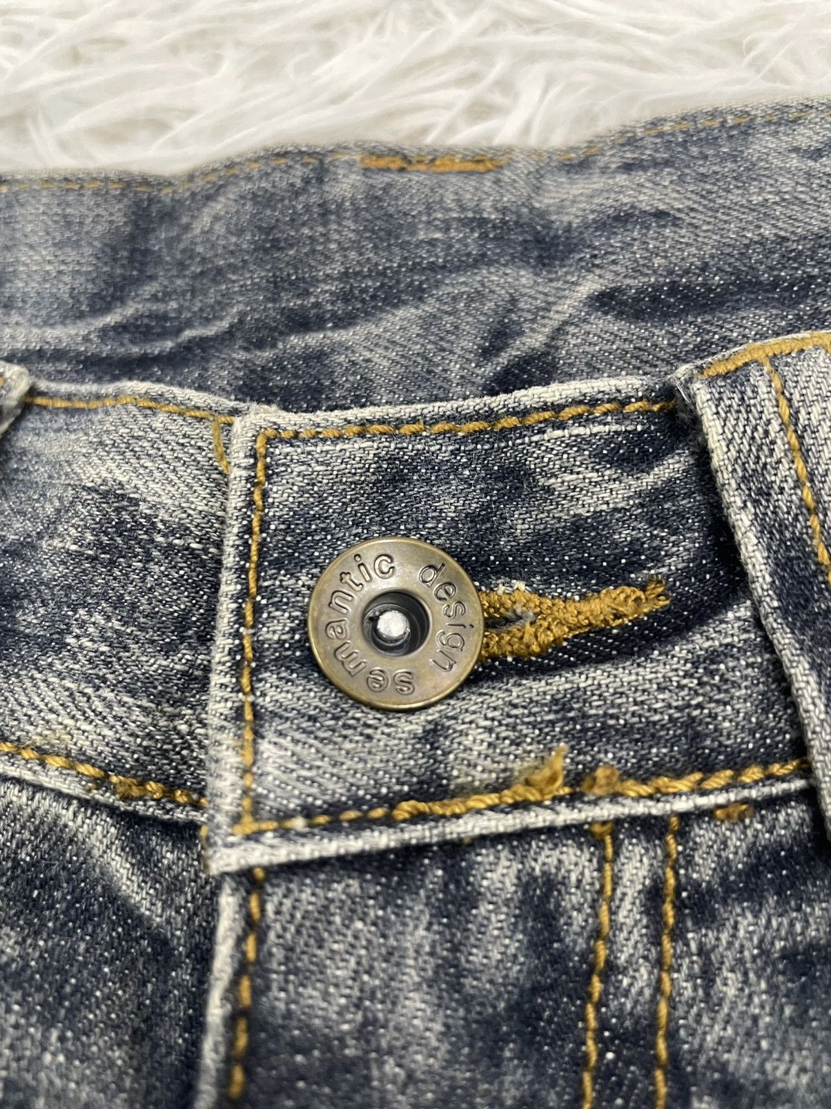 semanticdesign Distress Design Wreck Line Semanticdesign Flair Jeans Pant Size 29" - 5 Thumbnail