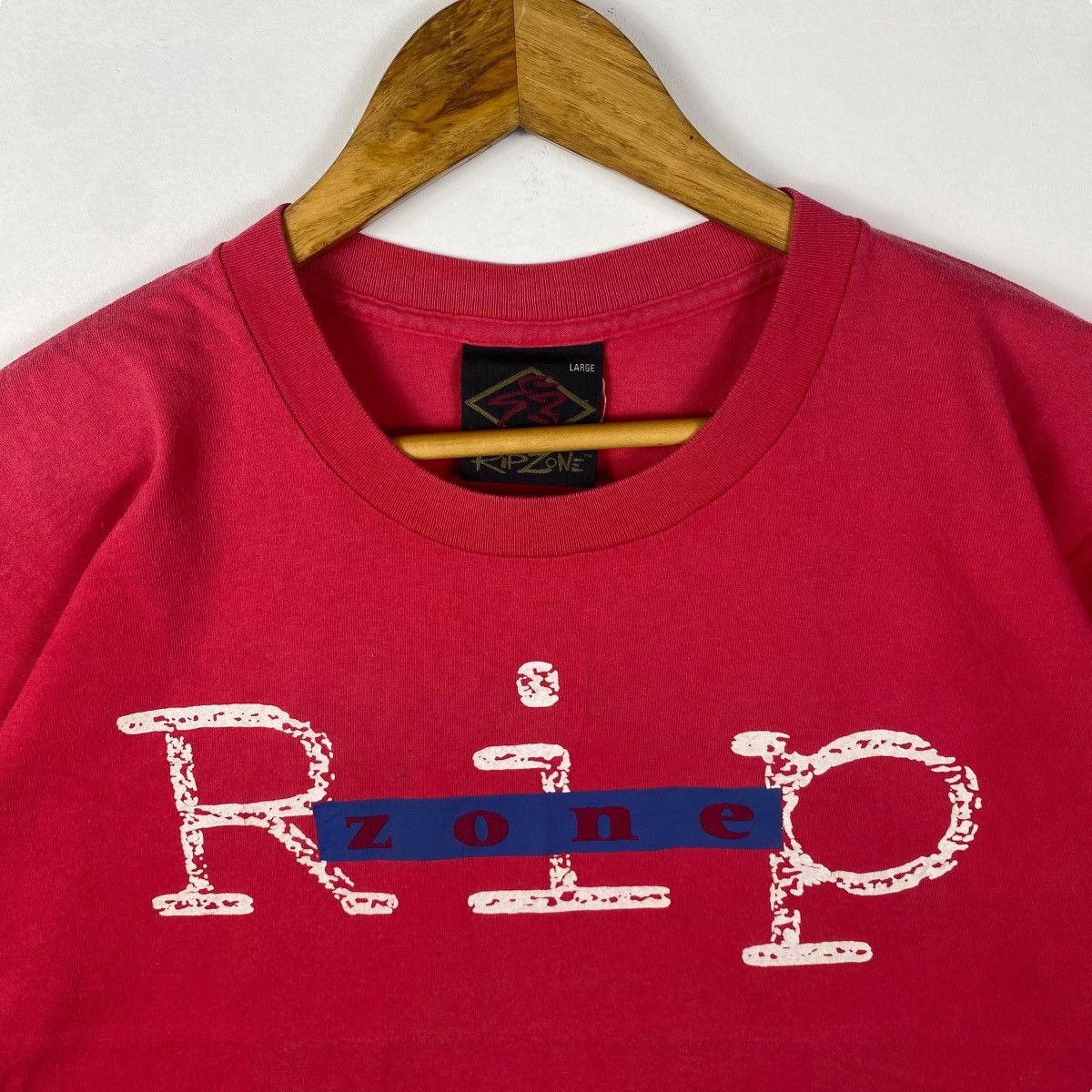 Vintage Vintage 90's RIP ZONE Clothing Graphic Tee Shirt Large Size Size US L / EU 52-54 / 3 - 2 Thumbnail