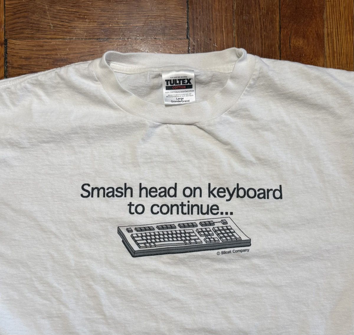 Tultex Vintage 90s Tultex Computer Humor T-Shirt Size US L / EU 52-54 / 3 - 1 Thumbnail