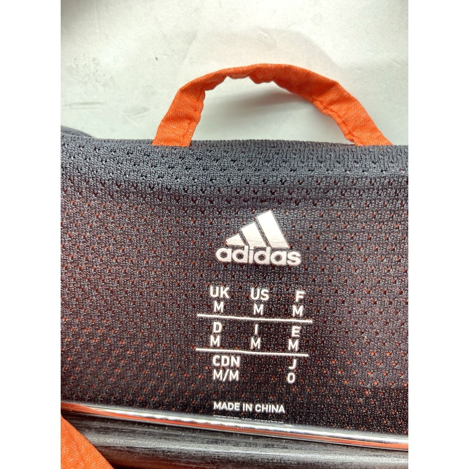 Adidas Adidas Track Jacket Men M Gray Full Zip Hood Nylon Lined Casual Orange Size US M / EU 48-50 / 2 - 5 Thumbnail