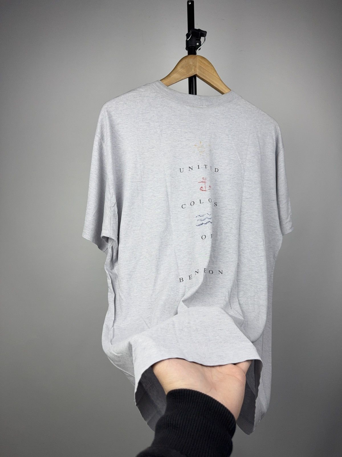 United Colors Of Benetton RARE Retro Benetton Made in Italy 90s Double sided Logo Tee Size US M / EU 48-50 / 2 - 13 Thumbnail