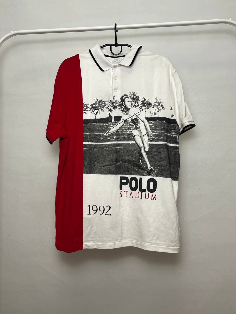 POLO Ralph Lauren 1992 stadium 復刻 槍投げ Vintage Polo Ralph Lauren 1992 Stadium P Wing Shirt RRL Snow Beach