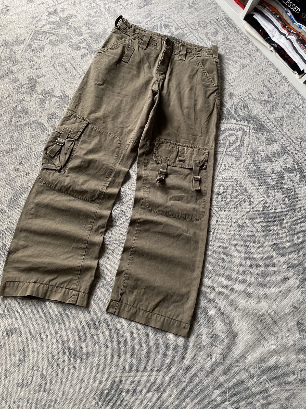 Japanese Brand Vintage Cargo Pants Avant Garde Baggy Wide Japanese Y2K Hype Size US 32 / EU 48 - 3 Thumbnail