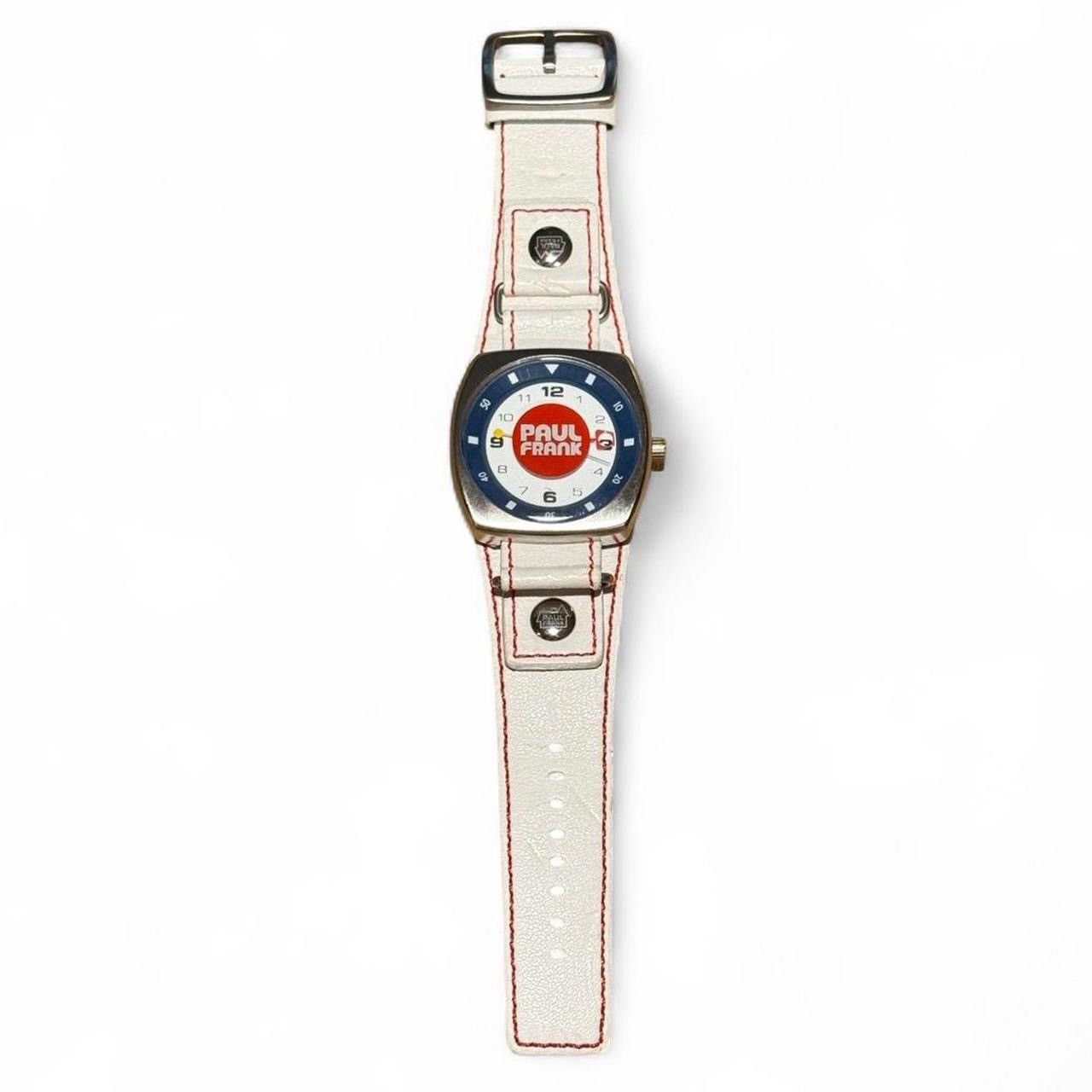 2004 Watch Paul Frank Julius Leather Watch White, Women's
