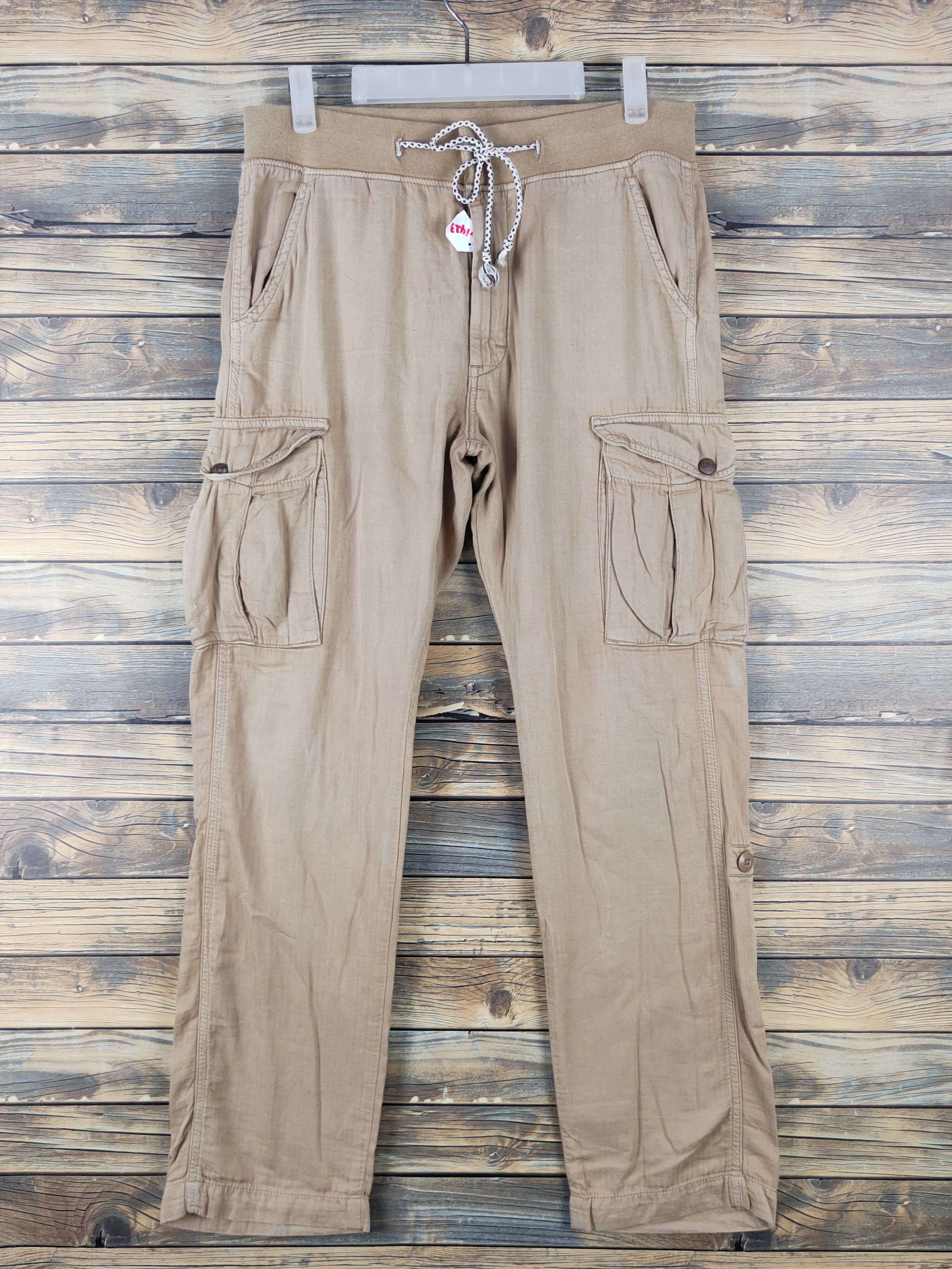 Japanese Brand Lee Brown Multipocket Tactical Cargo Pants #W1423 Size US 29 - 1 Thumbnail